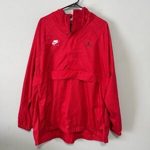 Nike Air Jordan Wings 1988 Anorak Pullover Jacket with Hood Red Men’s Size XXL